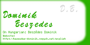 dominik beszedes business card